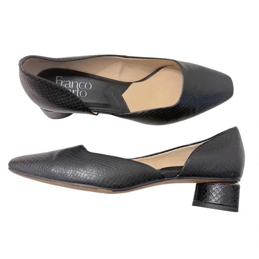 Franco‎ Sarto Citrus Snake Embossed Pump | Black Size 5.5